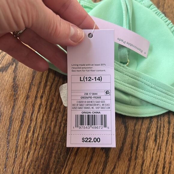 Wild Fable Green Underwire Bikini Top Size L New with Tags - Picture 4 of 4